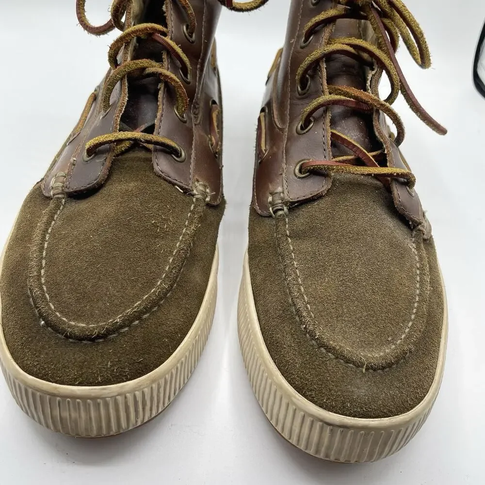 Polo Ralph Lauren Delmont Ankle Boots Men 9.5D Brown Suede Leather Chukka Preppy